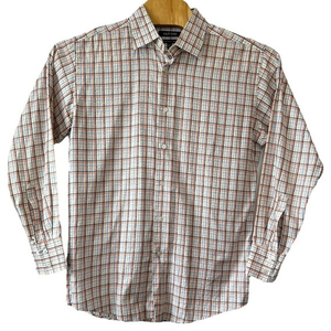 Murano Men’s Plaid‎ Long Sleeve Button Down Shirt     Sz XL